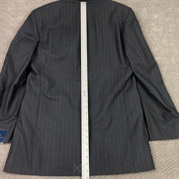Brooks Brothers 346 Stretch 2 Piece Suit Mens 41L Pants 38 x 30.5 Gray Pinstripe - Picture 10 of 16
